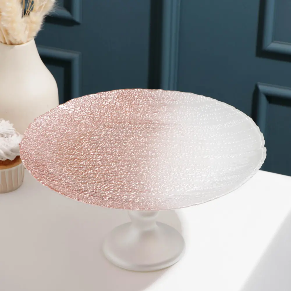 Фото 2 Блюдо сервировочное Akcam Ривьера 7318108 29x29 см стекло цвет розовый Фото 2 Блюдо сервировочное Akcam Ривьера 7318108 29x29 см стекло цвет розовый