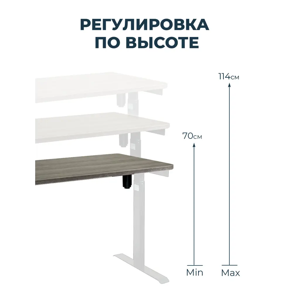 Фото 6 Компьютерный стол PROtect 162x30x73 см металл цвет белый/серо-бежевый Фото 6 Компьютерный стол PROtect 162x30x73 см металл цвет белый/серо-бежевый