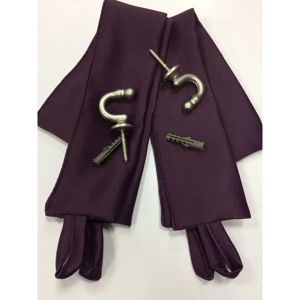 Фото Комплект подхват Блэкаут - 2 шт крючок винтовой - 2 шт баклажановый Фото Комплект подхват Блэкаут - 2 шт крючок винтовой - 2 шт баклажановый