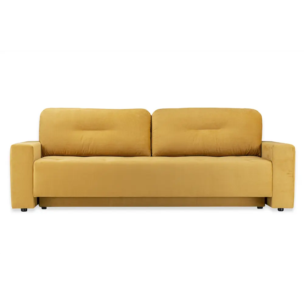 Фото Диван Ramart design Хэппи 134607 238x85x100 см велюр цвет желтый Фото Диван Ramart design Хэппи 134607 238x85x100 см велюр цвет желтый