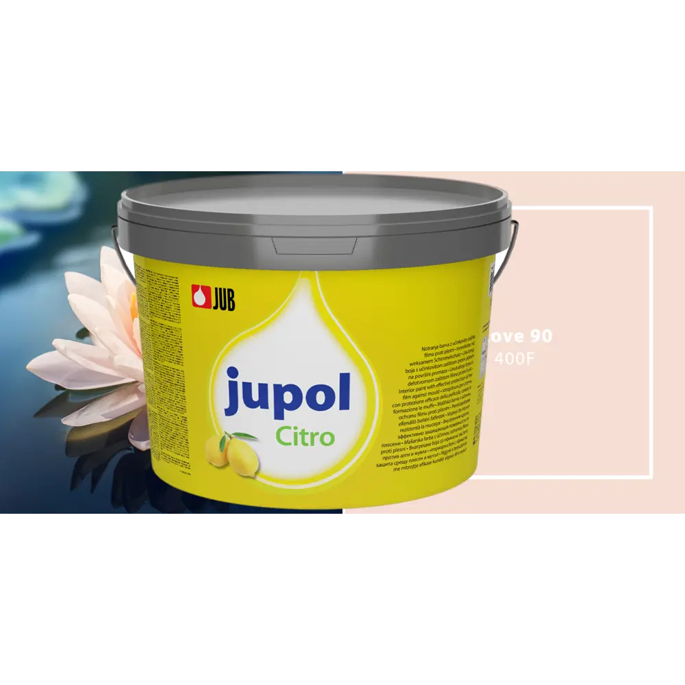 Фото Интерьерная краска Jub Jupol Citro с защитой от плесени база А цвет розовый 400F 5 л Фото Интерьерная краска Jub Jupol Citro с защитой от плесени база А цвет розовый 400F 5 л