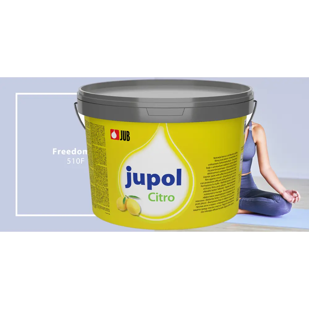 Фото Интерьерная краска Jub Jupol Citro с защитой от плесени база А цвет синий 510F 5 л Фото Интерьерная краска Jub Jupol Citro с защитой от плесени база А цвет синий 510F 5 л