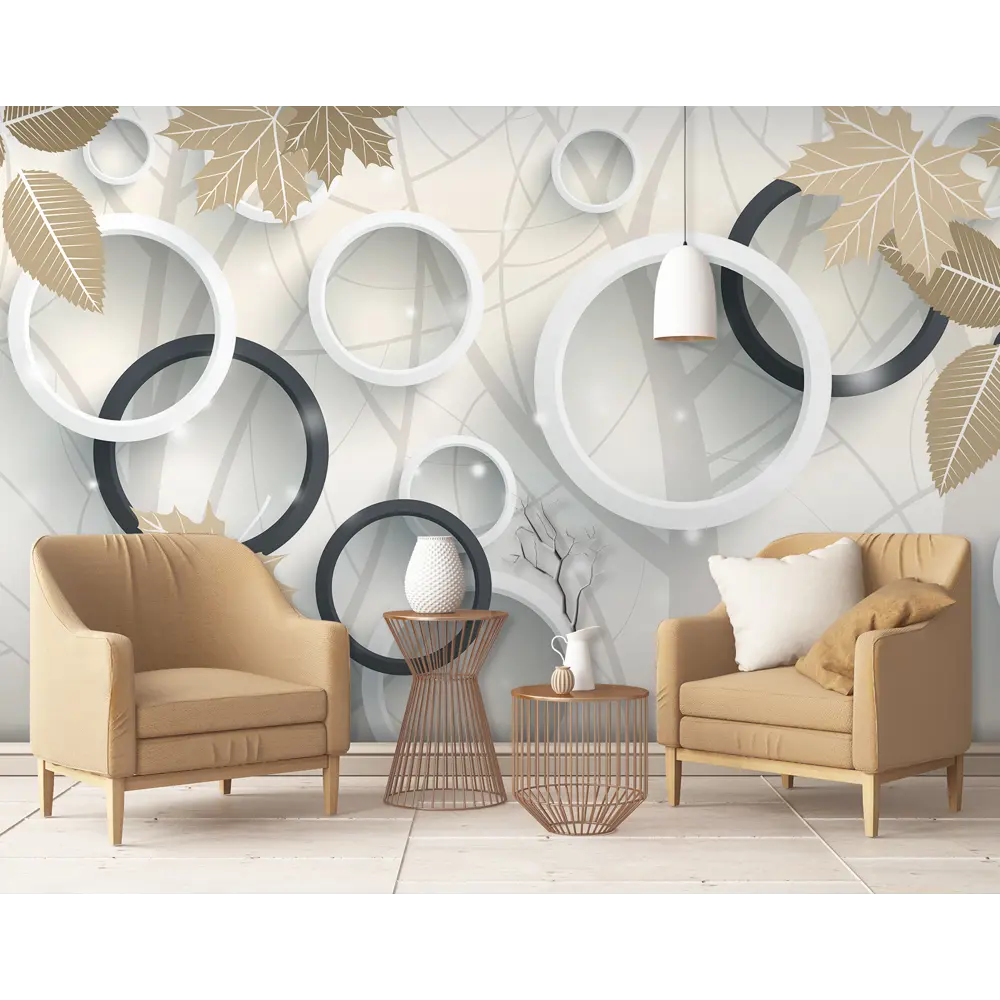Фото 4 Фотообои флизелиновые Luxury walls 400x270 см Круги AM13404-4 Фото 4 Фотообои флизелиновые Luxury walls 400x270 см Круги AM13404-4