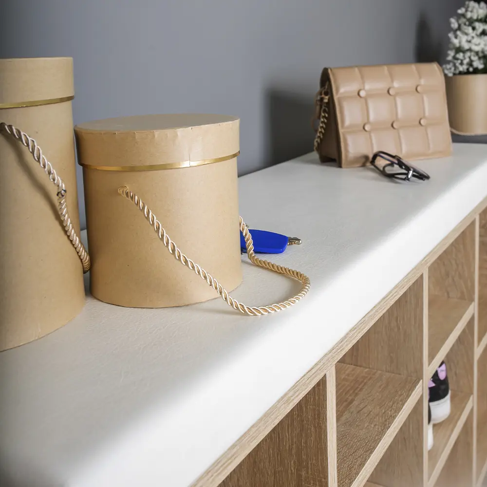 Фото 4 Полка для обуви Doma Liga 104x50x31.4 см 10 полок ЛДСП цвет бежево-белый