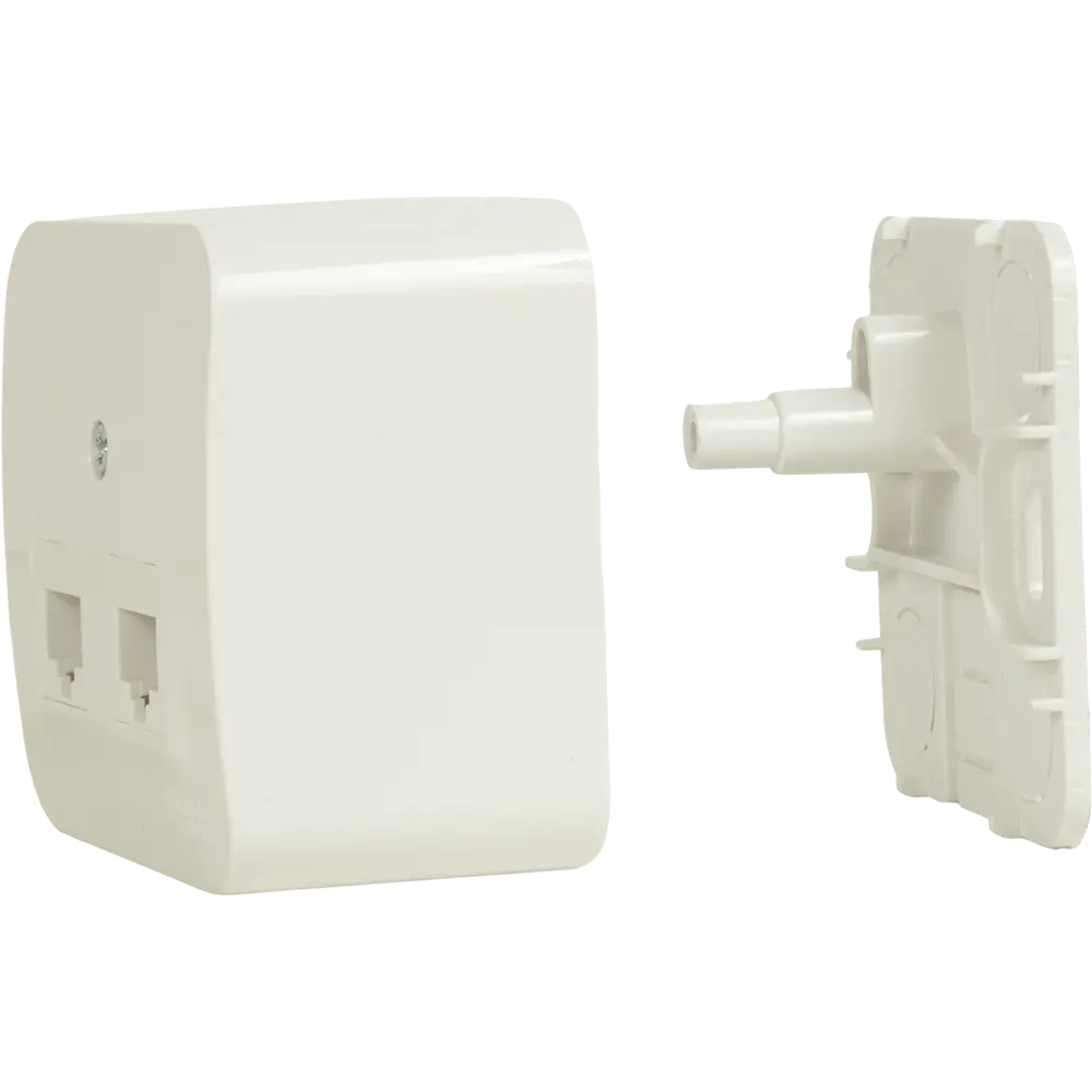 Фото 5 Розетка компьютерная двойная накладная Schneider Electric Blanca RJ45 UTP cat 5e без заземления цвет белый Фото 5 Розетка компьютерная двойная накладная Schneider Electric Blanca RJ45 UTP cat 5e без заземления цвет белый