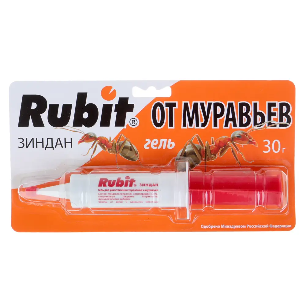 Фото Средство от муравьев Rubit ЗИНДАН гель 30 г Фото Средство от муравьев Rubit ЗИНДАН гель 30 г