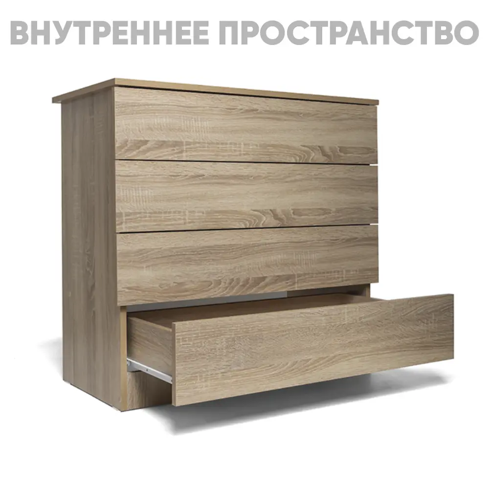 Фото 3 Комод Doma Mamamia 4 ящика 85x44.6x81.4 см ЛДСП цвет бежевый Фото 3 Комод Doma Mamamia 4 ящика 85x44.6x81.4 см ЛДСП цвет бежевый