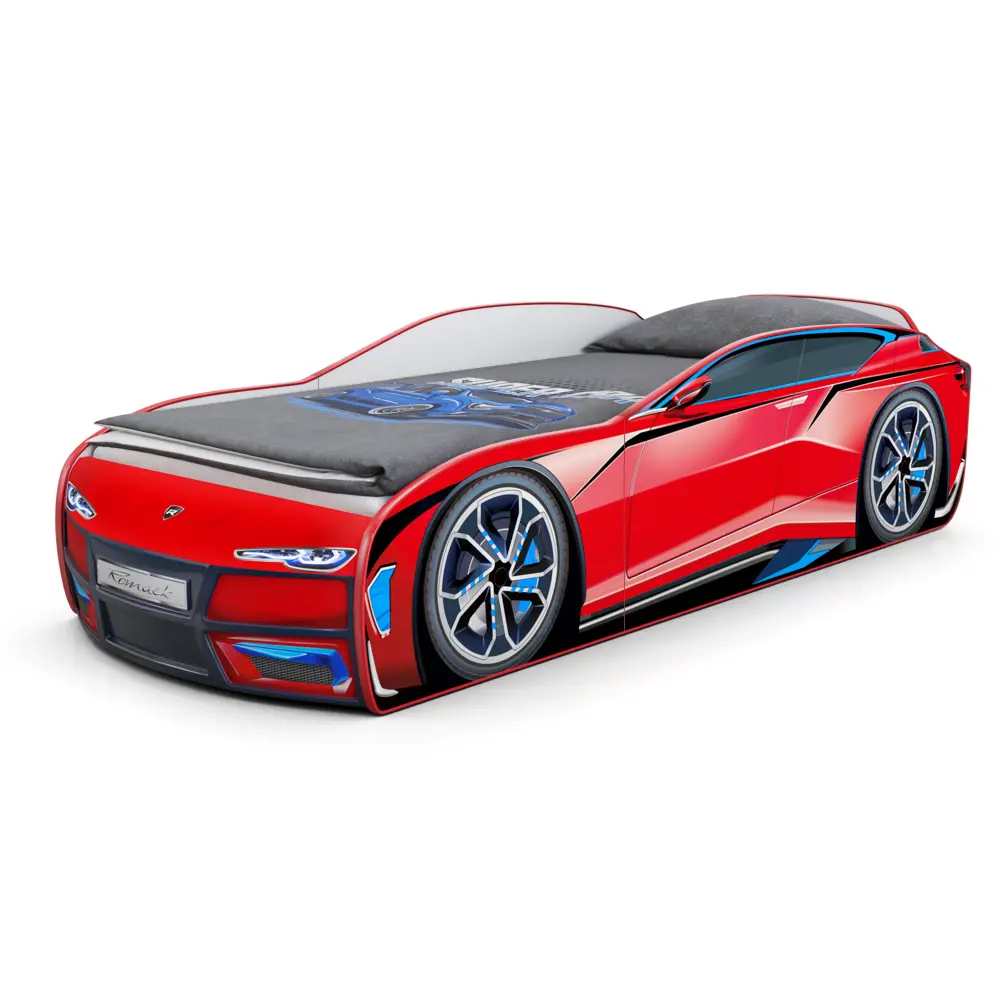 Фото 2 Кровать Romack Kiddy 75.4x47.5x178 см ЛДСП цвет красный Фото 2 Кровать Romack Kiddy 75.4x47.5x178 см ЛДСП цвет красный