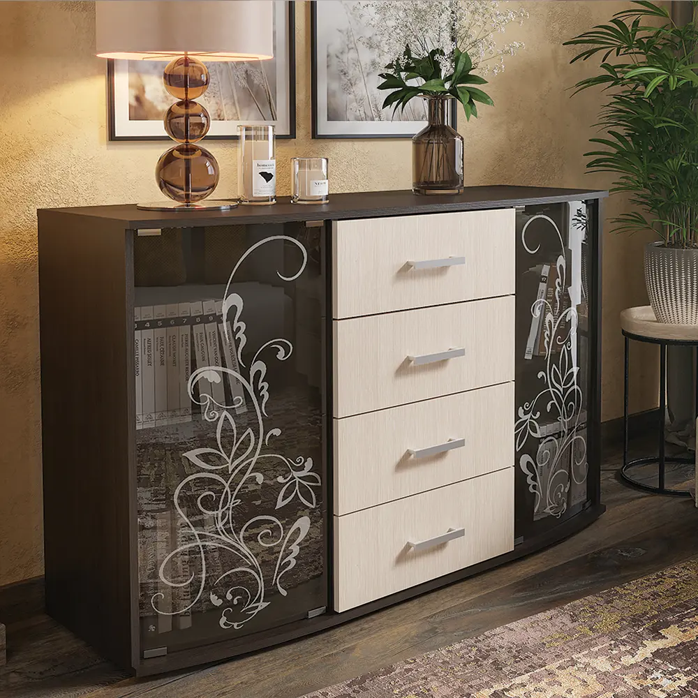 Фото 4 Комод Doma К7 6 ящиков 130x43.6x87.6 см ЛДСП цвет дуб Фото 4 Комод Doma К7 6 ящиков 130x43.6x87.6 см ЛДСП цвет дуб