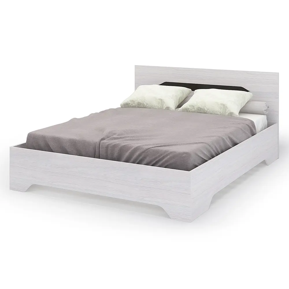 Фото 2 Кровать с изголовьем Стендмебель Valensiay 343359 160x200 см ЛДСП цвет светло-серый Фото 2 Кровать с изголовьем Стендмебель Valensiay 343359 160x200 см ЛДСП цвет светло-серый