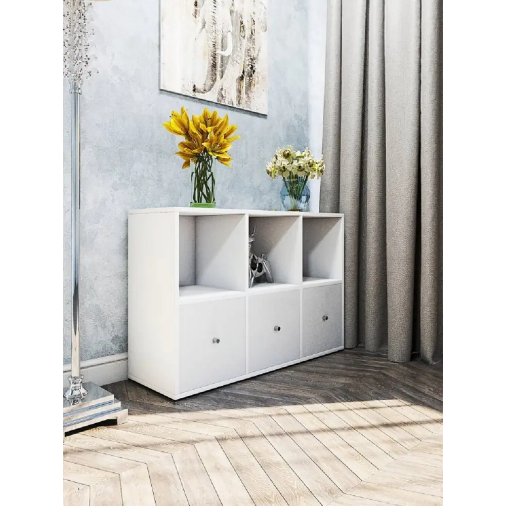 Фото 3 Стеллаж с секциями Wood&stone 99.4x65.2x33.2 см ЛДСП цвет белый нагрузка на полку до 4 кг Фото 3 Стеллаж с секциями Wood&stone 99.4x65.2x33.2 см ЛДСП цвет белый нагрузка на полку до 4 кг