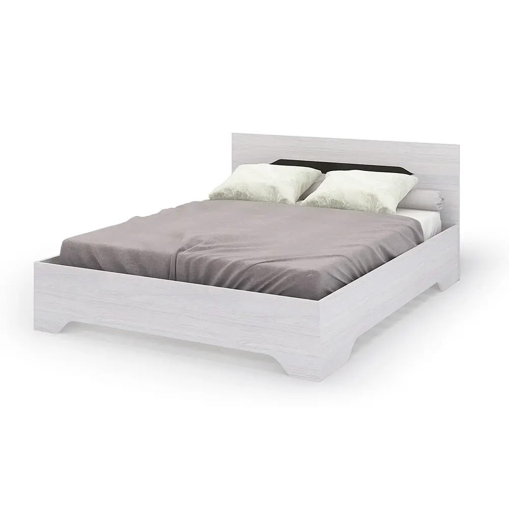 Фото 2 Кровать с изголовьем Стендмебель Valensiay 326290 160x200 см ЛДСП цвет светло-серый Фото 2 Кровать с изголовьем Стендмебель Valensiay 326290 160x200 см ЛДСП цвет светло-серый