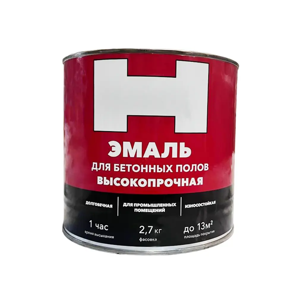 Фото Эмаль для бетонных полов H матовая зеленая 2.7 кг