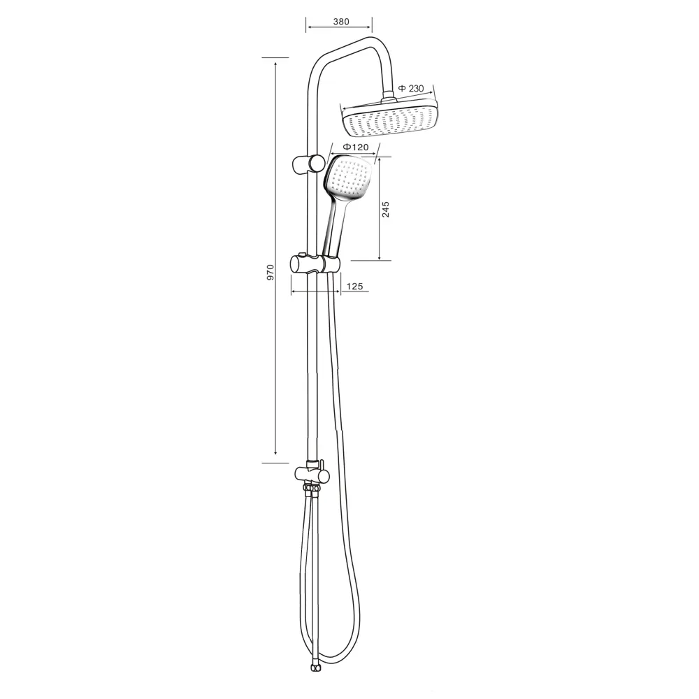 Фото 8 Душевая стойка Orange Shower LMOW04w 1 режимная цвет белый Фото 8 Душевая стойка Orange Shower LMOW04w 1 режимная цвет белый