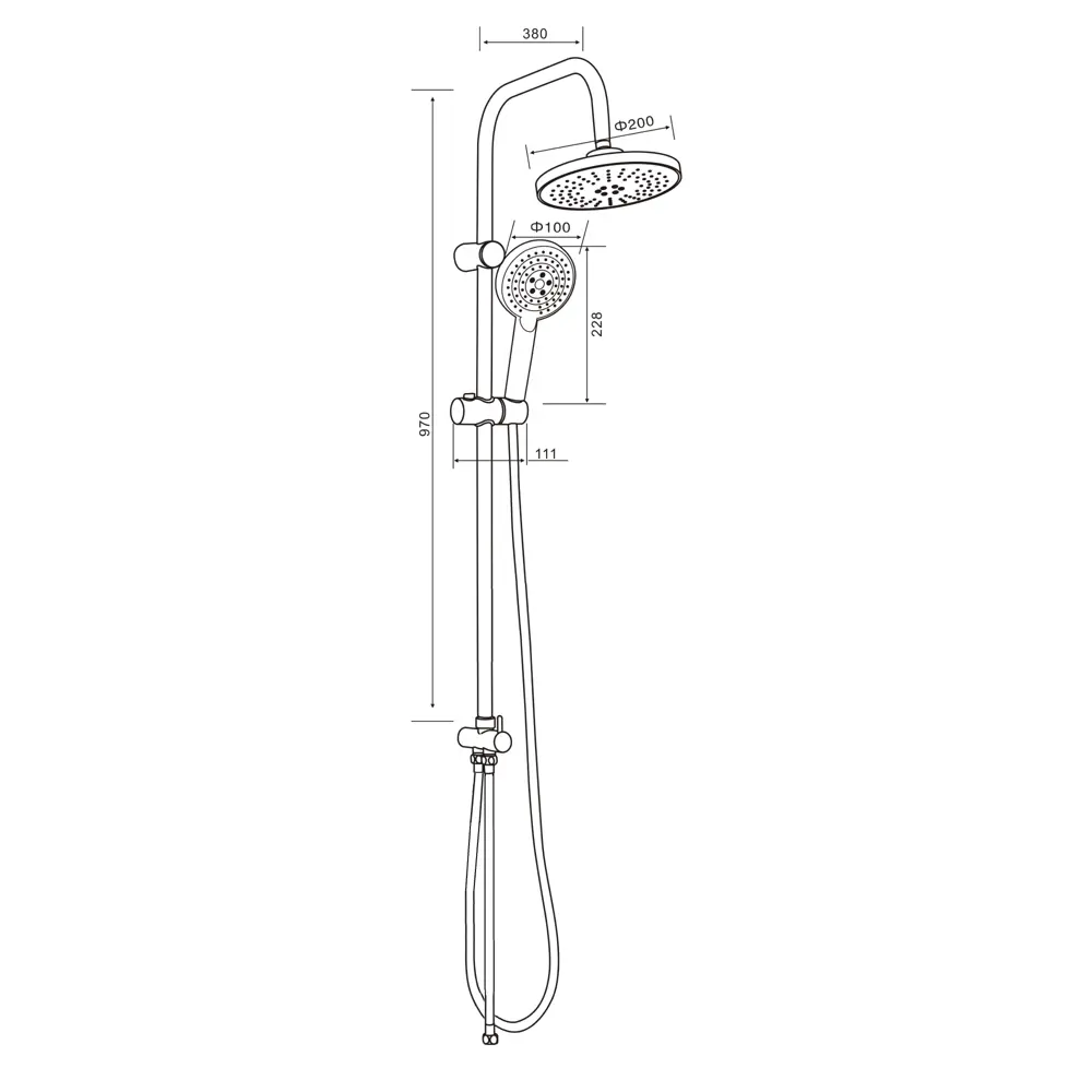 Фото 8 Душевая стойка Orange Shower LMOW02w 2 режимная цвет белый Фото 8 Душевая стойка Orange Shower LMOW02w 2 режимная цвет белый