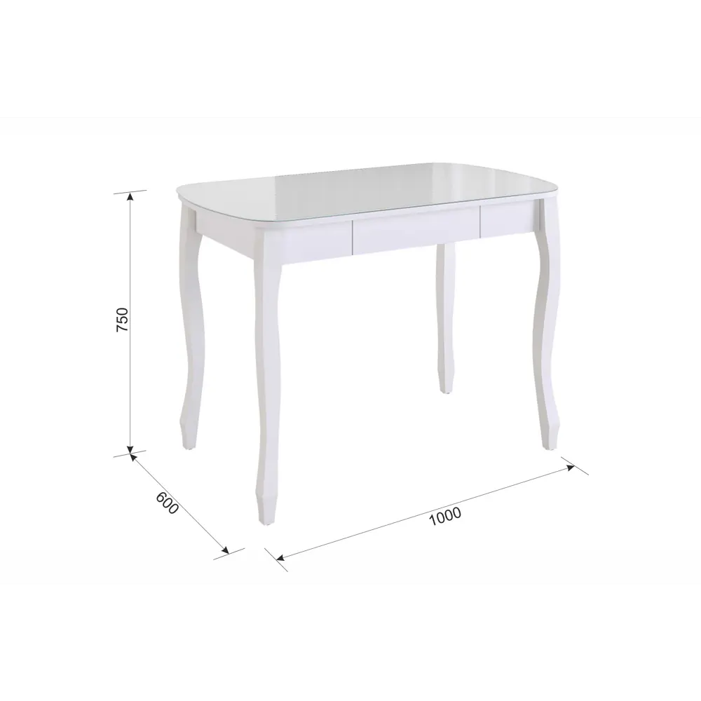 Фото 2 Обеденный стол прямоугольный Mebelson КМ-0210.1477 100x60x100 см стекло цвет белый Фото 2 Обеденный стол прямоугольный Mebelson КМ-0210.1477 100x60x100 см стекло цвет белый