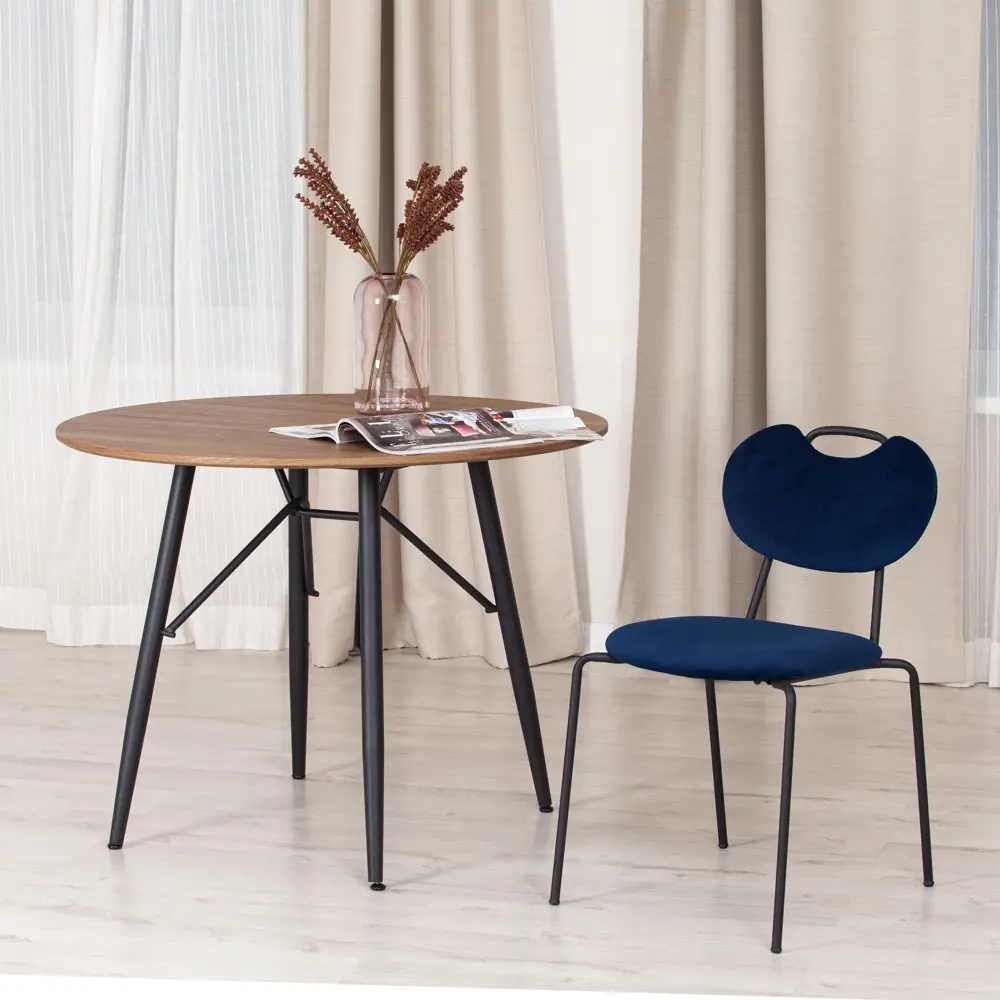 Фото 2 Кухонный стул Tetchair 20057 47x79x56.5 см ткань цвет темно-синий Фото 2 Кухонный стул Tetchair 20057 47x79x56.5 см ткань цвет темно-синий
