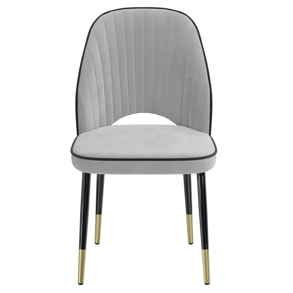 Фото 2 Кухонный стул Milavio Скарлет голд 28/13Ч/З 86x57x47 см велюр цвет светло-серый