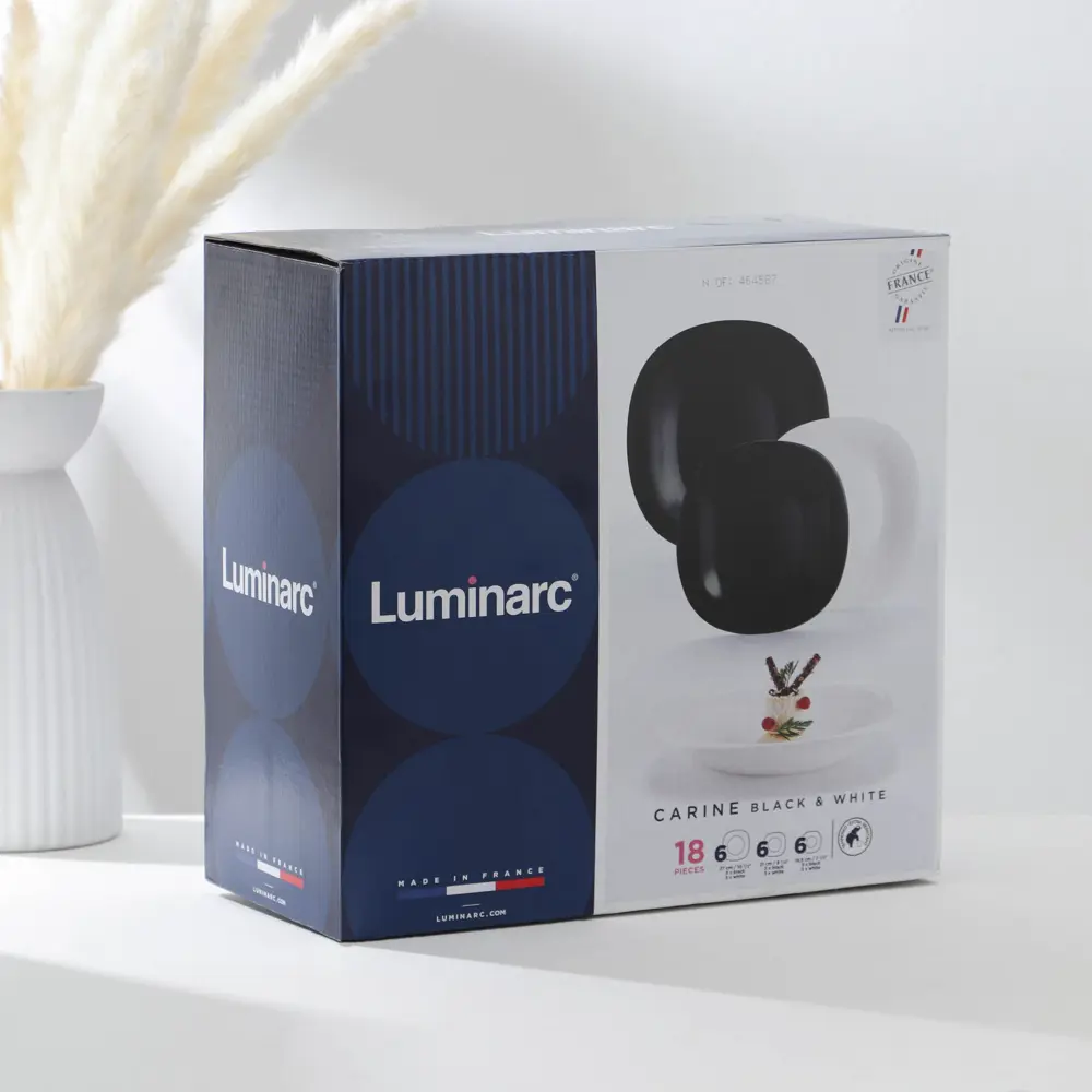 Фото 6 Столовый сервиз Luminarc Carine 2767598 18 предметов 6 персон стекло цвет черный/белый Фото 6 Столовый сервиз Luminarc Carine 2767598 18 предметов 6 персон стекло цвет черный/белый