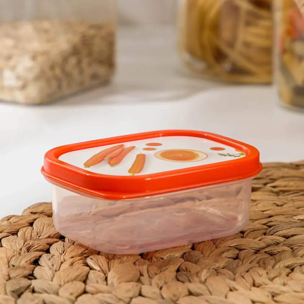 Фото 3 Контейнер для пищевых продуктов Доляна Морковка 0.15 л пластик цвет прозрачный Фото 3 Контейнер для пищевых продуктов Доляна Морковка 0.15 л пластик цвет прозрачный