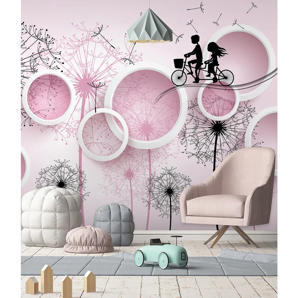 Фото 3 Фотообои флизелиновые Luxury walls 300x270 см для девочки 3d Одуванчик Фото 3 Фотообои флизелиновые Luxury walls 300x270 см для девочки 3d Одуванчик