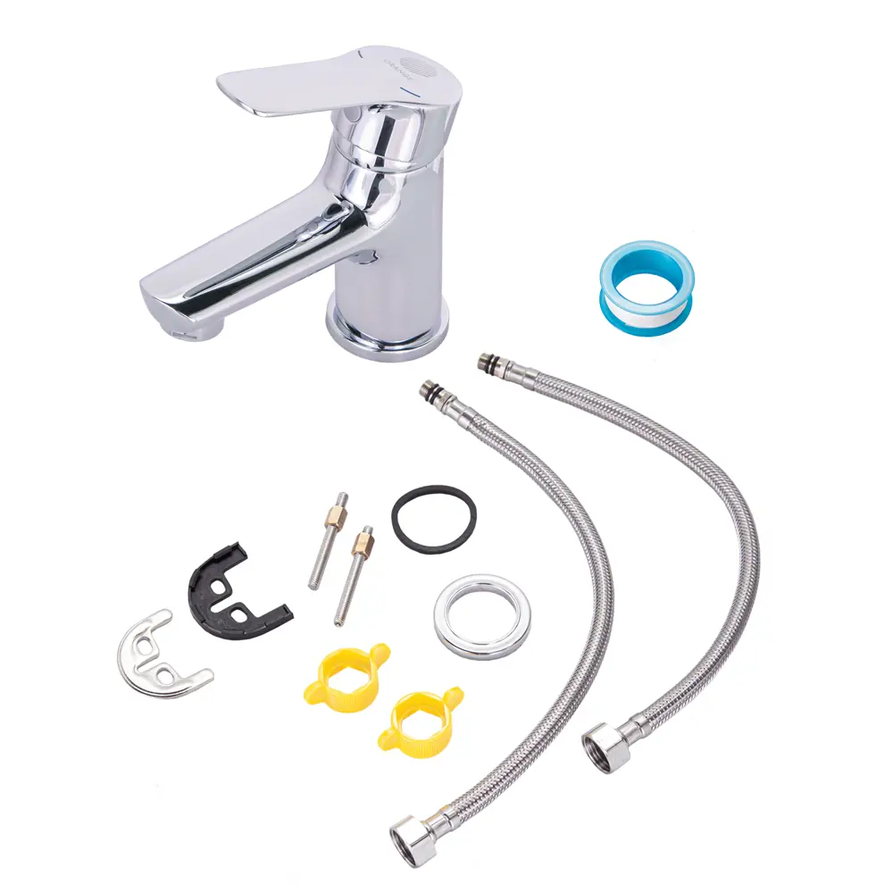 Фото 6 Смеситель для раковины Orange LMM43-021cr однорычажный цвет хром