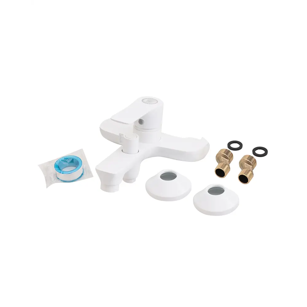 Фото 7 Смеситель для ванны Orange LMM19-100w однорычажный цвет белый Фото 7 Смеситель для ванны Orange LMM19-100w однорычажный цвет белый