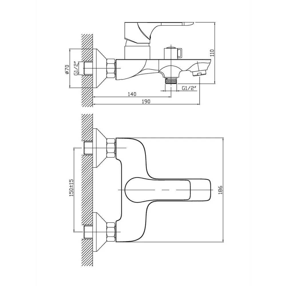 Фото 9 Смеситель для ванны Orange LMM19-100w однорычажный цвет белый Фото 9 Смеситель для ванны Orange LMM19-100w однорычажный цвет белый