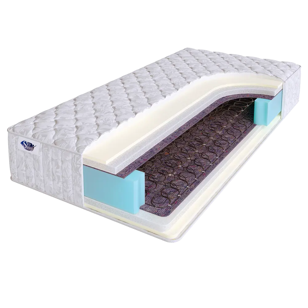 Фото 2 Матрас SkySleep Practic Dense BS 80x200 см зависимый пружинный блок, односпальный, ортопедический Фото 2 Матрас SkySleep Practic Dense BS 80x200 см зависимый пружинный блок, односпальный, ортопедический
