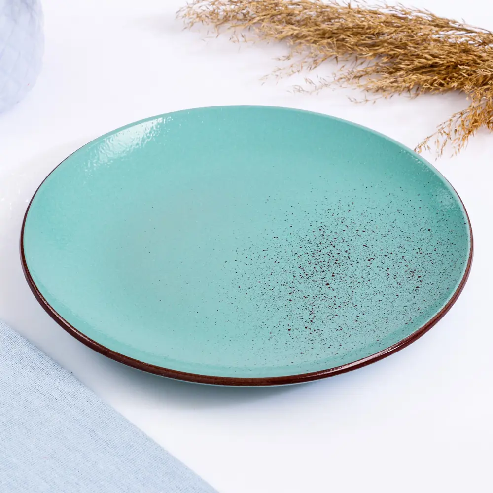 Фото Блюдо сервировочное Белхудожкерамика Зефира 22.50x2x22.50 см керамика цвет бирюзовый Фото Блюдо сервировочное Белхудожкерамика Зефира 22.50x2x22.50 см керамика цвет бирюзовый