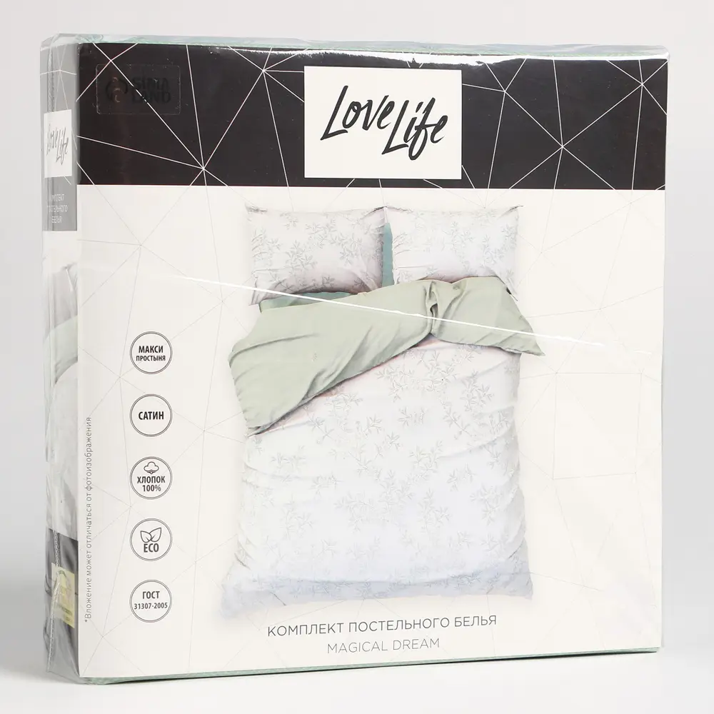 Фото 5 Комплект постельного белья LoveLife 9305059, евро, сатин цвет белый