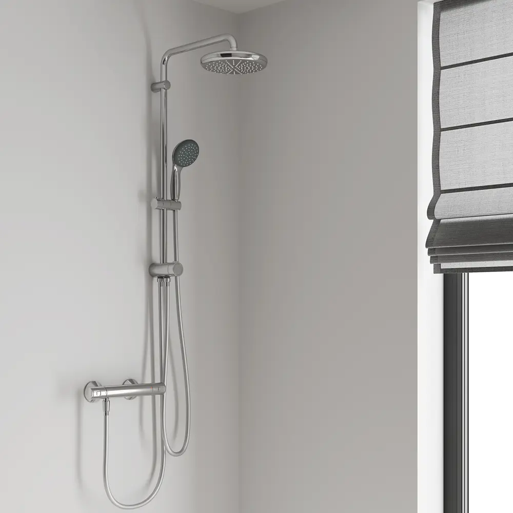 Фото Душевая стойка Grohe Vitalio без смесителя 2 режима цвет хром Фото Душевая стойка Grohe Vitalio без смесителя 2 режима цвет хром
