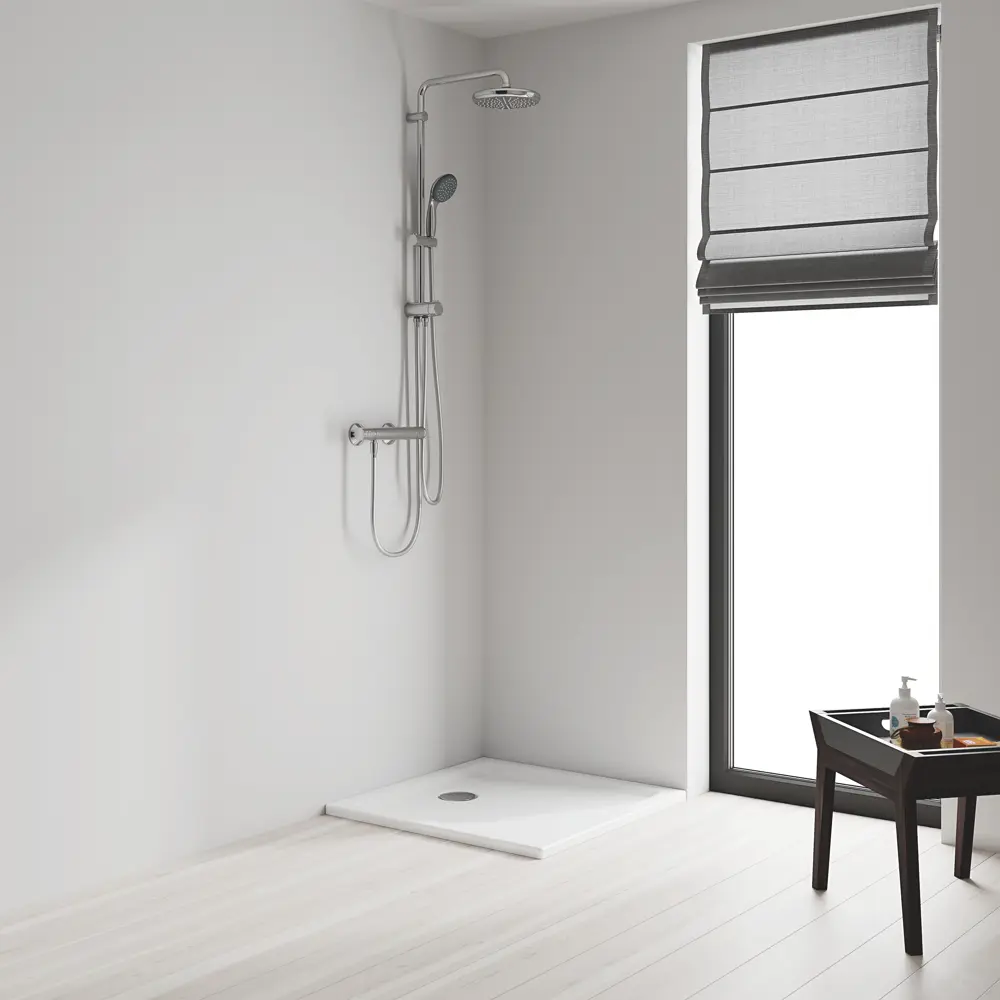 Фото 10 Душевая стойка Grohe Vitalio без смесителя 2 режима цвет хром Фото 10 Душевая стойка Grohe Vitalio без смесителя 2 режима цвет хром