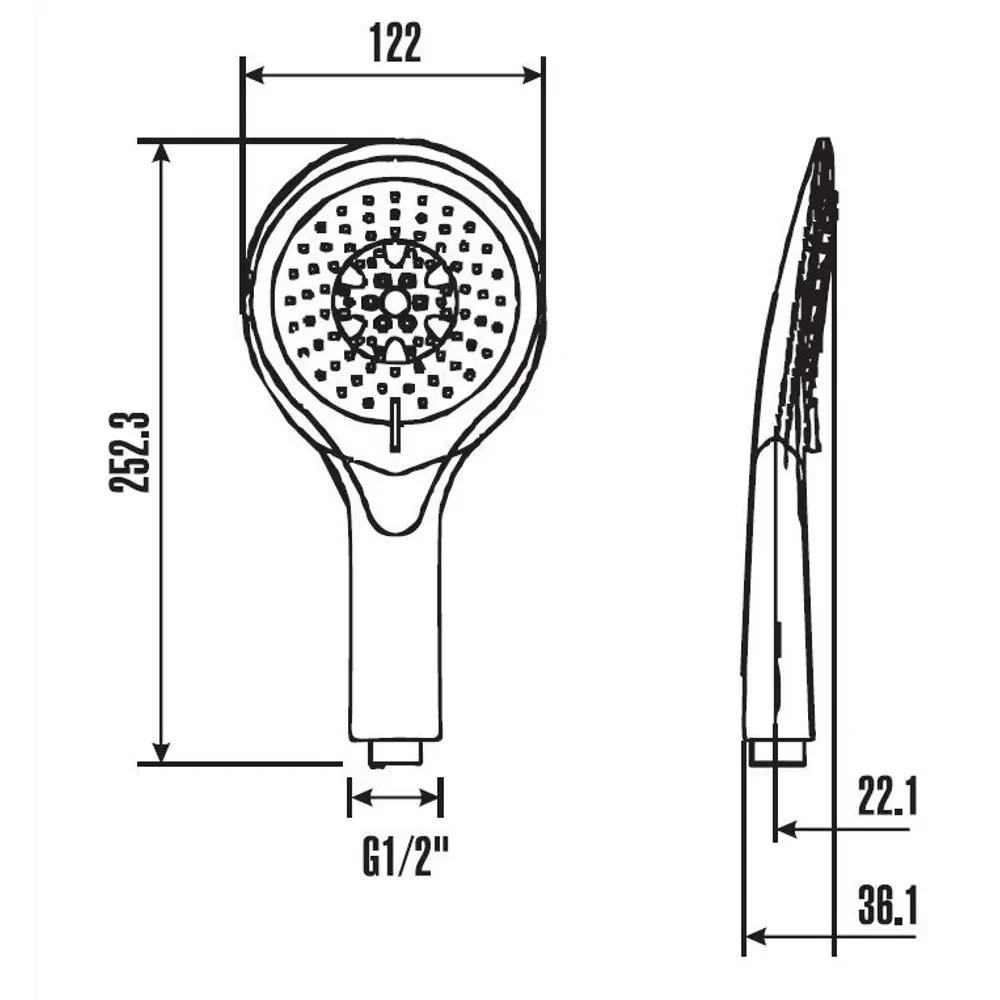 Фото 2 Лейка для душа Voda С20 5 режимов цвет хром Фото 2 Лейка для душа Voda С20 5 режимов цвет хром