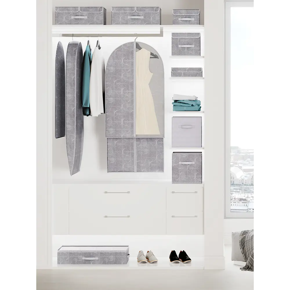 Фото 5 Короб Valiant LM-BOX-TS 30x20x25 см нетканый цвет серый Фото 5 Короб Valiant LM-BOX-TS 30x20x25 см нетканый цвет серый