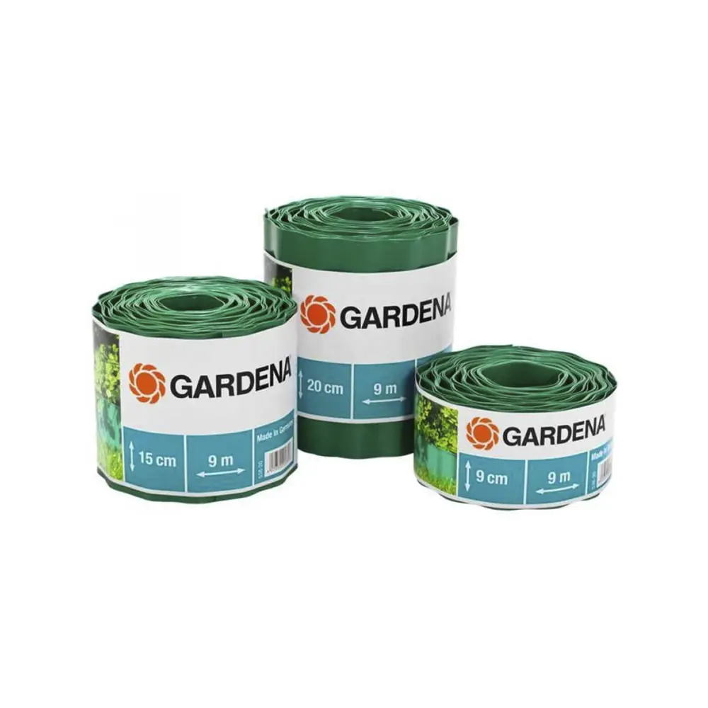 Фото Бордюр для клумб и газонов Gardena 20 см 9 м зеленый Фото Бордюр для клумб и газонов Gardena 20 см 9 м зеленый