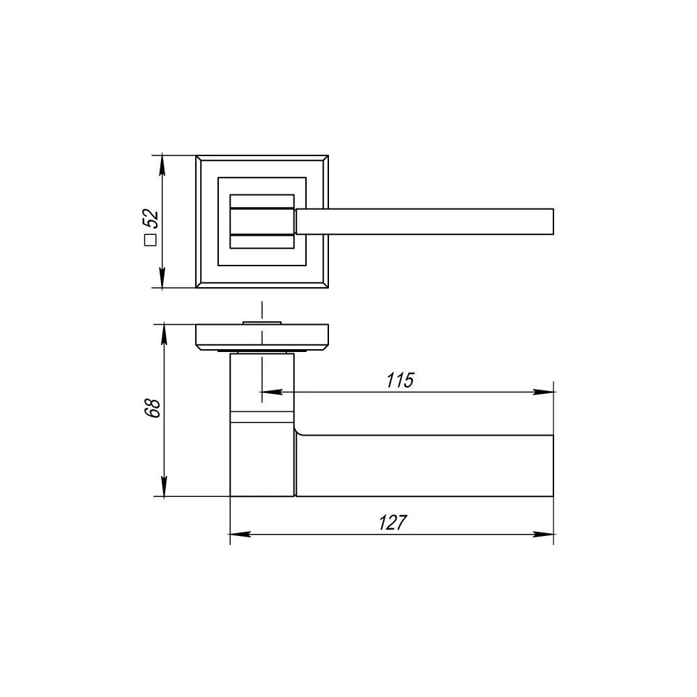 Фото 2 Ручка раздельная K.QL52.TECH (TECH QL) SN/CP-3 матовый никель/хром