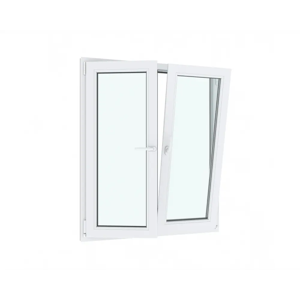 Фото 3 Окно ПВХ Амега двустворчатое левое поворотное/правое поворотно-откидное 130х110см двухкамерный стеклопакет шоколадно-коричневый Фото 3 Окно ПВХ Амега двустворчатое левое поворотное/правое поворотно-откидное 130х110см двухкамерный стеклопакет шоколадно-коричневый