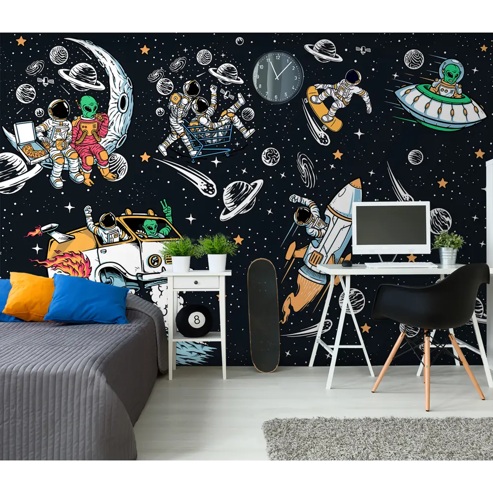 Фото 2 Фотообои флизелиновые Luxury walls 400x270 см Космос AM27704 Фото 2 Фотообои флизелиновые Luxury walls 400x270 см Космос AM27704