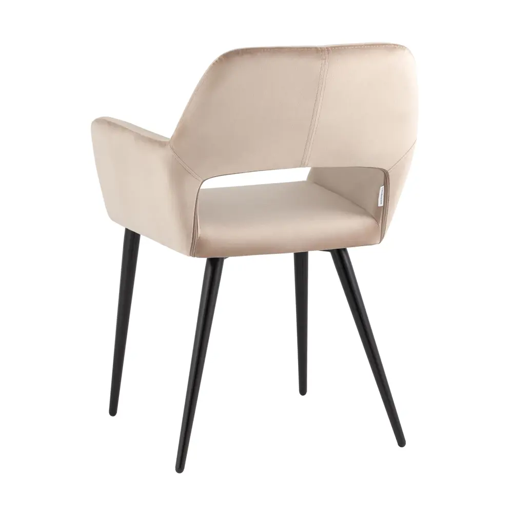 Фото 6 Комплект кухонных стульев 2 шт Денди 77x55x40 см велюр цвет бежевый Фото 6 Комплект кухонных стульев 2 шт Денди 77x55x40 см велюр цвет бежевый