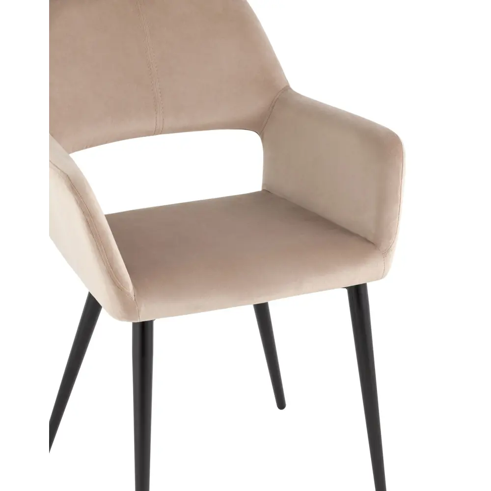 Фото 7 Комплект кухонных стульев 2 шт Денди 77x55x40 см велюр цвет бежевый Фото 7 Комплект кухонных стульев 2 шт Денди 77x55x40 см велюр цвет бежевый