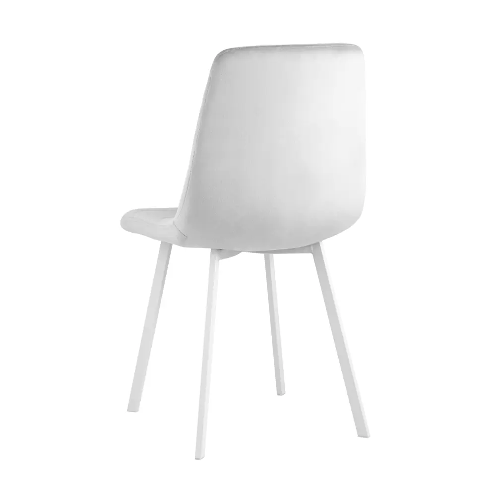 Фото 6 Комплект кухонных стульев 2 шт Стул груп Chilly 86x56x45 см велюр цвет серебристый/белый