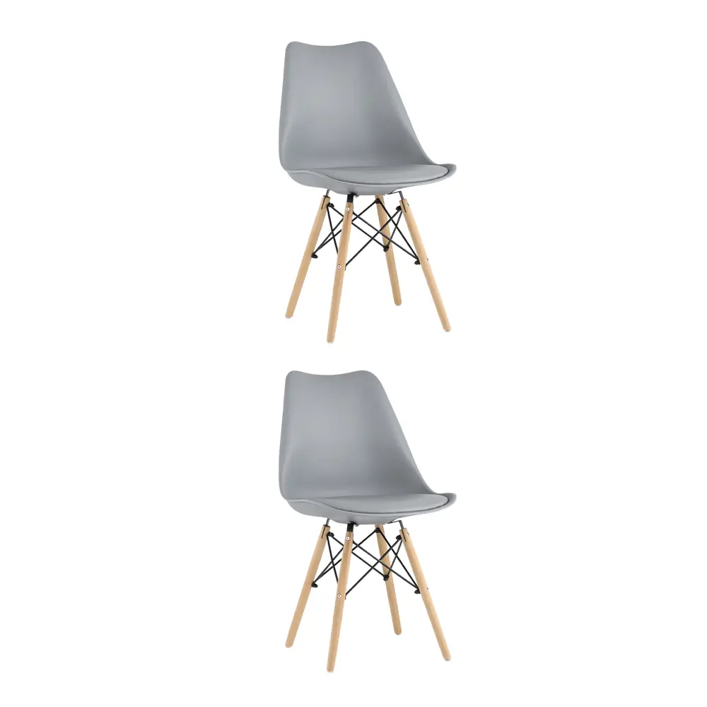Фото 2 Комплект кухонных стульев 2 шт Стул груп Dsw eames soft 82x43x46 см пластик цвет серый