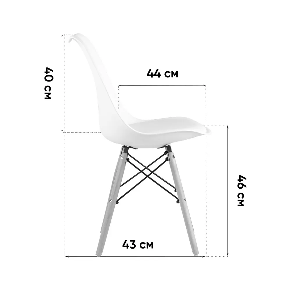 Фото 11 Комплект кухонных стульев 2 шт Стул груп Dsw eames soft 82x43x46 см пластик цвет белый Фото 11 Комплект кухонных стульев 2 шт Стул груп Dsw eames soft 82x43x46 см пластик цвет белый