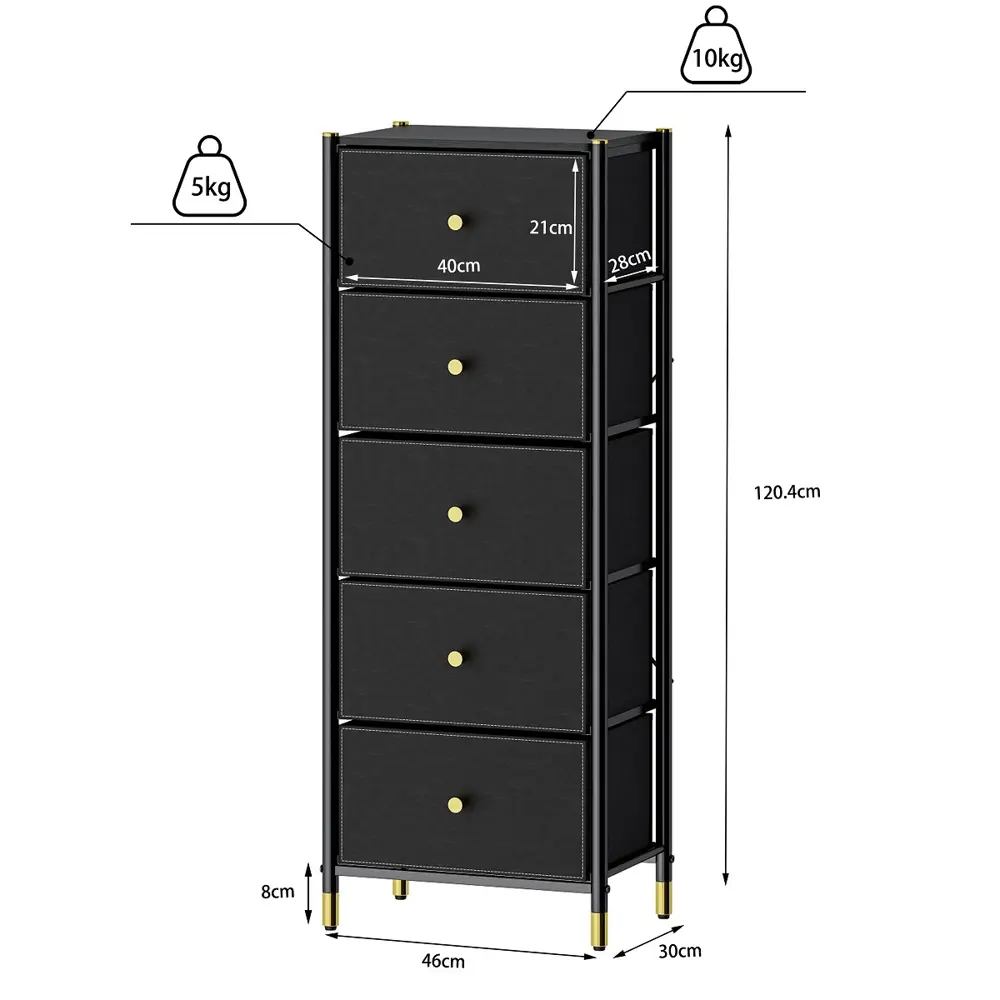 Фото 2 Комод Estares Commod classic 5f-5d-black/gold-46x30x120 плюс 5 ящиков 46x30x120 см МДФ цвет черный Фото 2 Комод Estares Commod classic 5f-5d-black/gold-46x30x120 плюс 5 ящиков 46x30x120 см МДФ цвет черный
