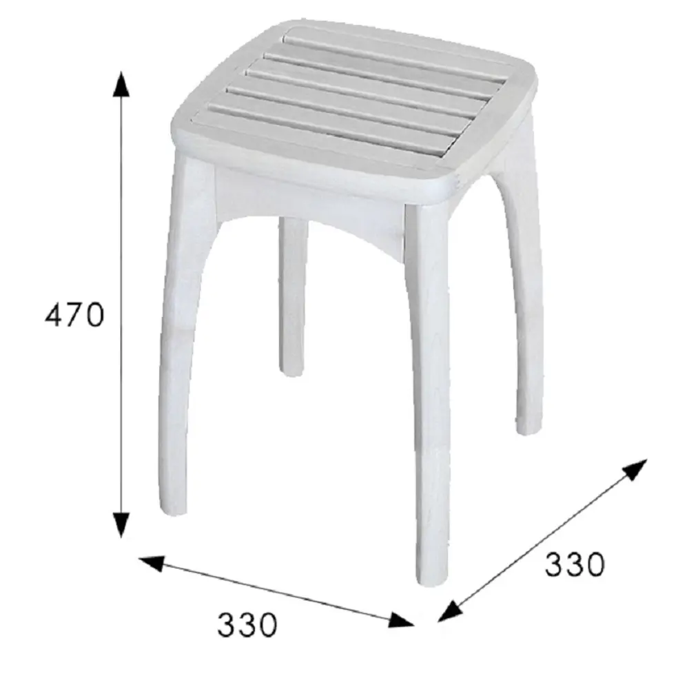 Фото 3 Табурет Мебелик 33x47x33 см массив цвет белый Фото 3 Табурет Мебелик 33x47x33 см массив цвет белый