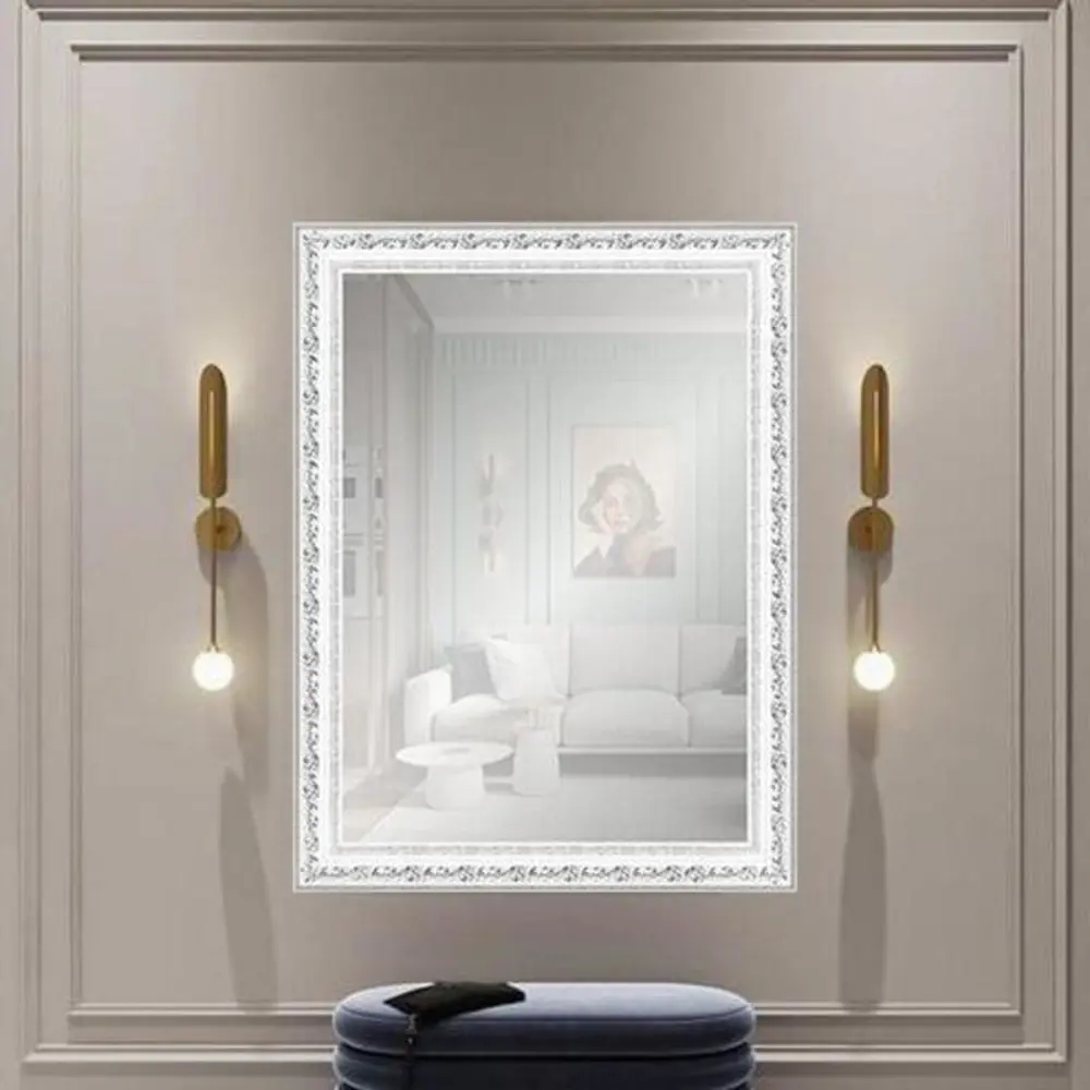 Фото Зеркало с рамой Mirox NGE 50x85 см цвет белый Фото Зеркало с рамой Mirox NGE 50x85 см цвет белый