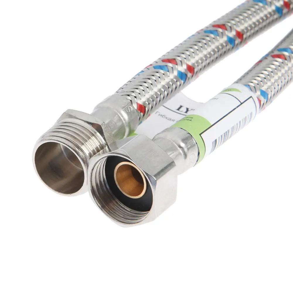 Фото 2 Подводка гибкая Lytcho eco 1/2" 60 см внутренняя/наружная резьба Фото 2 Подводка гибкая Lytcho eco 1/2" 60 см внутренняя/наружная резьба