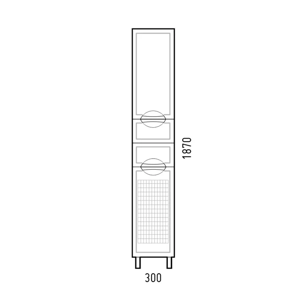 Фото 4 Шкаф-пенал для ванной комнаты Corozo Монро SD-00000713 30x187x29.10см цвет белый Фото 4 Шкаф-пенал для ванной комнаты Corozo Монро SD-00000713 30x187x29.10см цвет белый