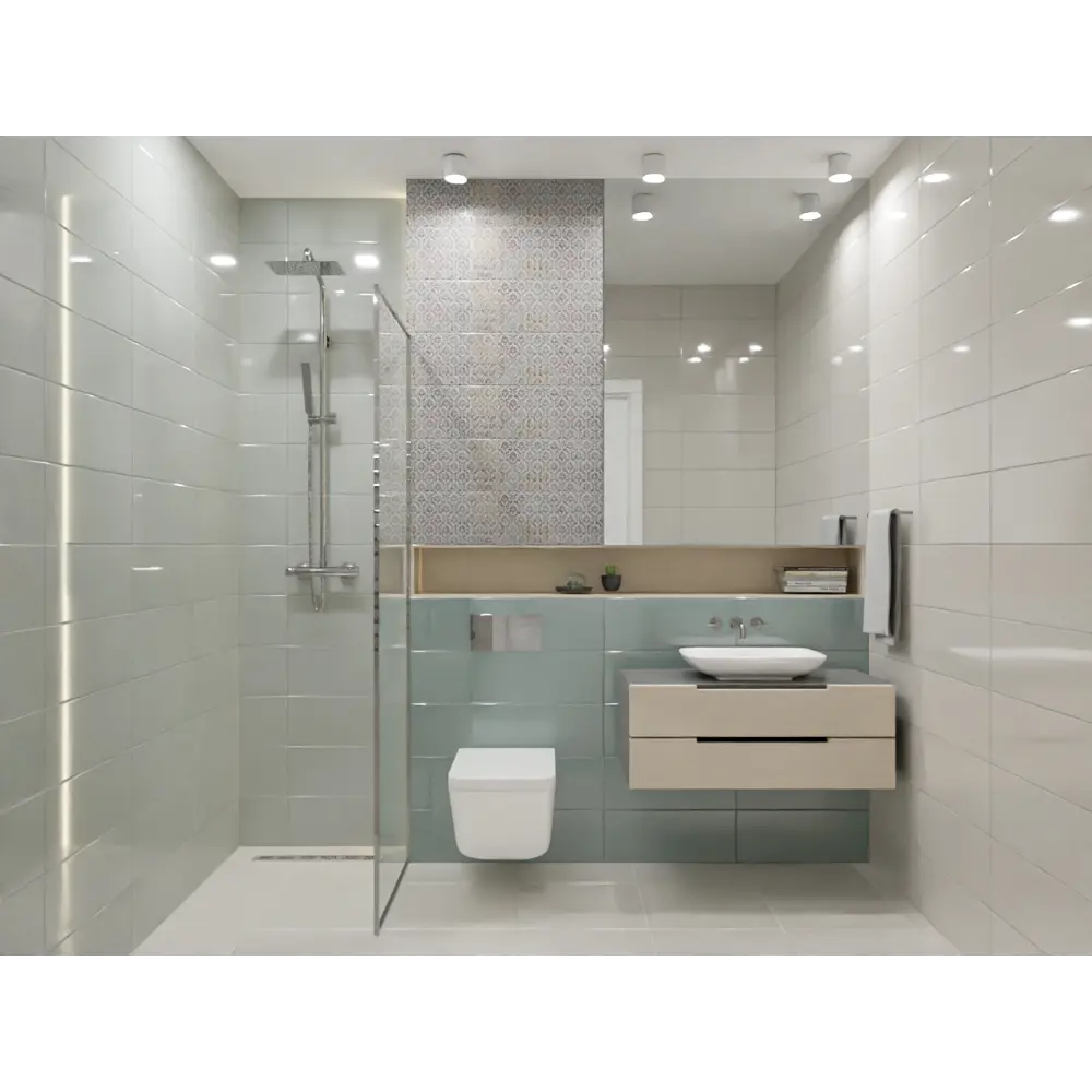 Фото 7 Плитка настенная Azori Brillo Oliva 20.1x50.5 см 1.52 м² глянцевая цвет зеленый Фото 7 Плитка настенная Azori Brillo Oliva 20.1x50.5 см 1.52 м² глянцевая цвет зеленый